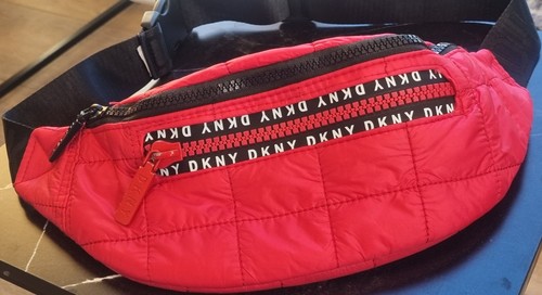 Dkny red padded bum bag - dkny,