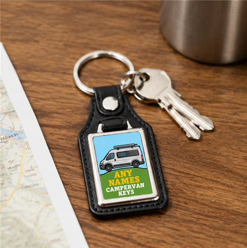 Personalised campervan keyring - personalised,
