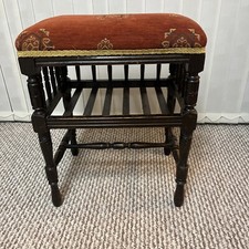 Edwardian piano stool with