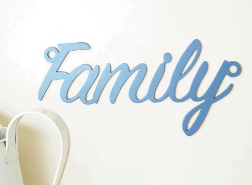 Family steel metal hanging - 'family',