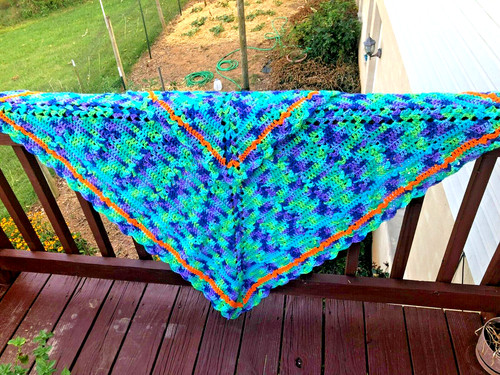 New cute blue handmade - blue, afghan