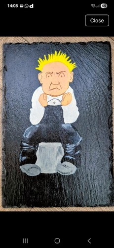 Slate painting oor wullie - slate,