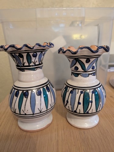 Pair vintage tunisian vase - pair, of