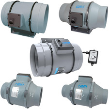 RAM Mixed-Flow Inline Fan – 4”–12” Two-Speed & EC Model with Speed Control