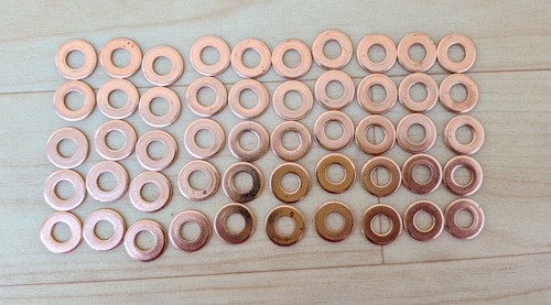 Lot copper flat washers - 50,