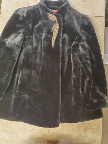 Vtg black faux - vtg,
