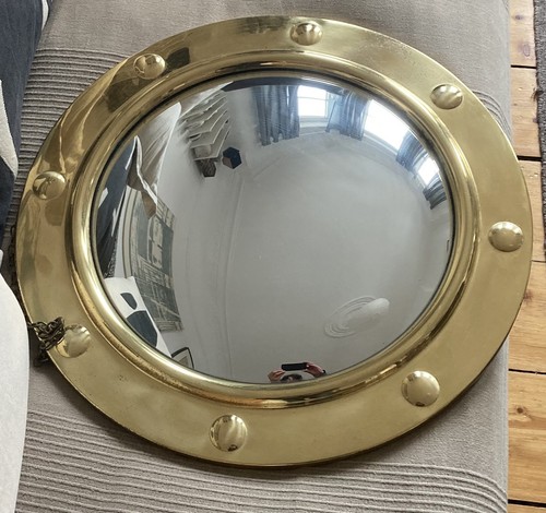 Vintage brass porthole - vintage, convex