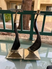 Pair Twisted Horn Candle