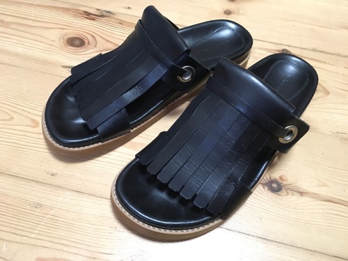 Whistles black leather - , flat