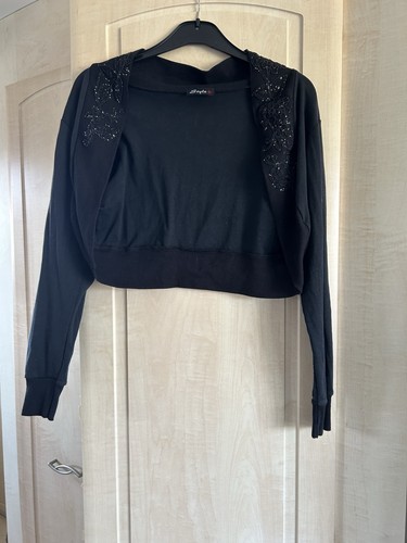 Black beaded bolero - bolero, 20
