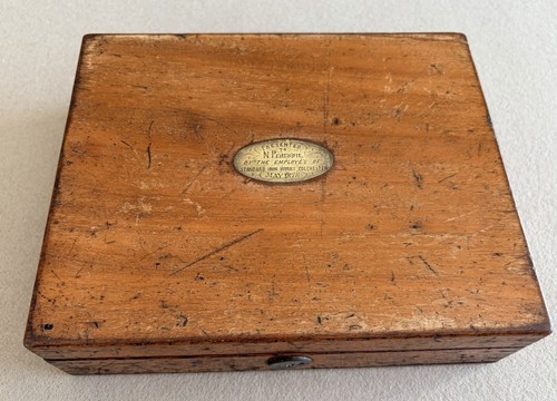 Antique wooden box presented - wooden,