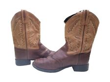 Vintage Leather Cowboy Boots Women 39 6 Western 8 American Line Dancing Cowgirl
