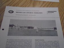 CAST CONCRETE 1950S  FARM SHED DESIGN DATA SHEET  ARCHITECTURE  21/28CM ASBESTOS