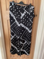 BNWOT New Look x Gemma Collins Casual Silky Wide Leg Trousers Size 18