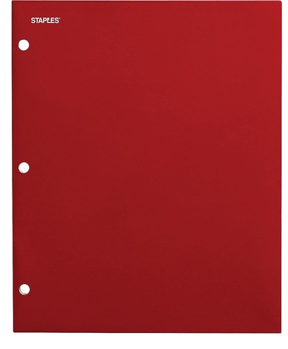 Staples hole punched - 3-hole,