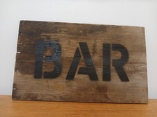 Bar Plaque Hand Made Vintage