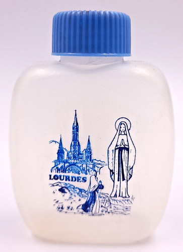 Holy water bottle vtg our - water, lady