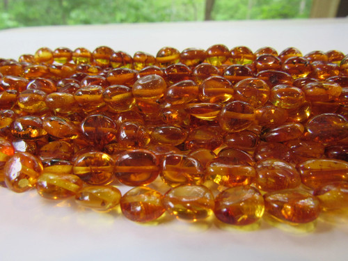 Natural baltic amber bead - natural,