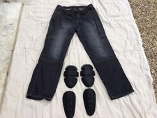 CRAZE MOTORCYCLE ARMOURED TROUSERS, HIP & KNEE PADS 34” REGULAR. GOOD CONDITION.