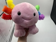 Build A Bear Rainbow Axolotl Pink Plush Limited Edition Very Good Condition