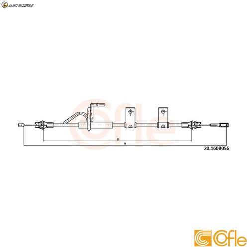 Parking brake cable 160b056 - cable, 20.160b056