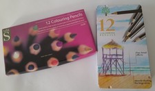 24 Water Colour Pencil Bundle. 12 Chiltern Woods & 12 WH Smith.
