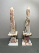 Pair Vintage Marble Onyx