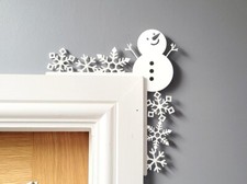 Snowman Door Trim, White