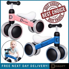 BABY BALANCE BIKE NO PEDALS TRIKE WALKER PUSH RIDE BICYCLE FOR 1-2 YEAR OLDS NEW