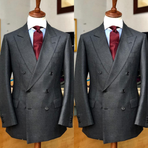Mens black suits - black, double