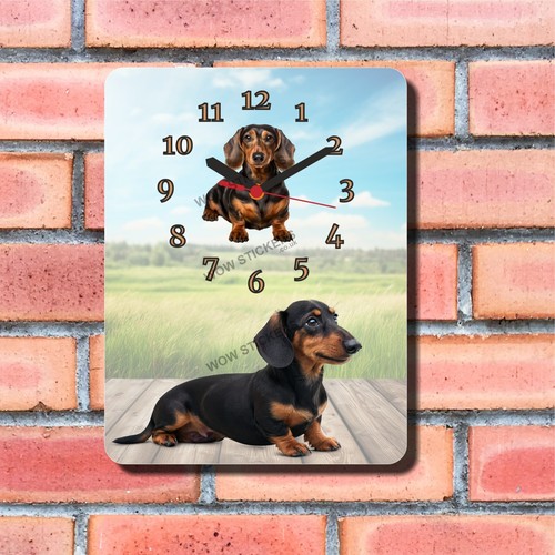 Daschund design wall clock new - daschund,