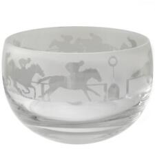 Crystal Glass Bowl Horse Racing Engraved Bowl Animo Glass Home Ornament Decor