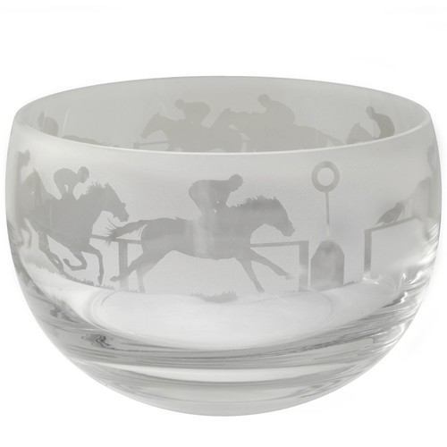 Crystal glass bowl - glass, horse