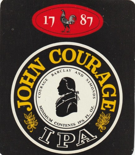 Beer bottle label courage - beer,