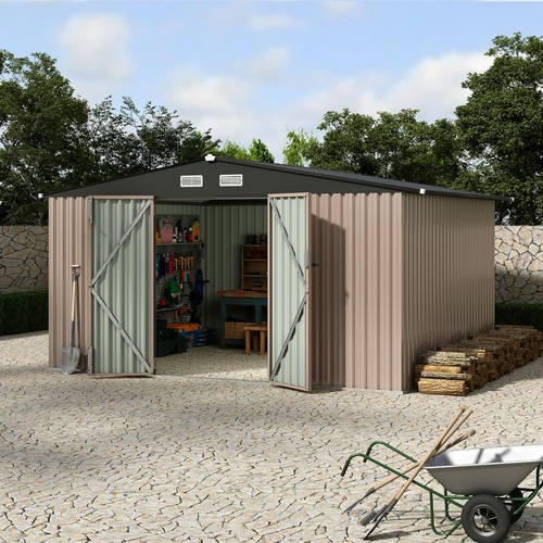 Garden shed metal apex - metal,