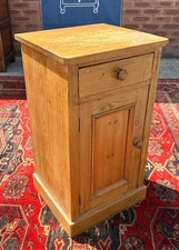 Antique Rustic Reclaimed Pine Farmhouse Bedside or Side Cabinet Pot Cupboard