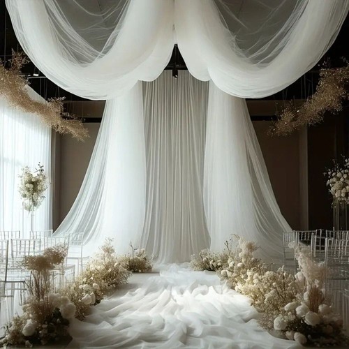 Sheer backdrop curtains - backdrop,