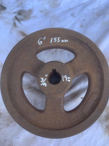 Pulley cast single - cast, 6"