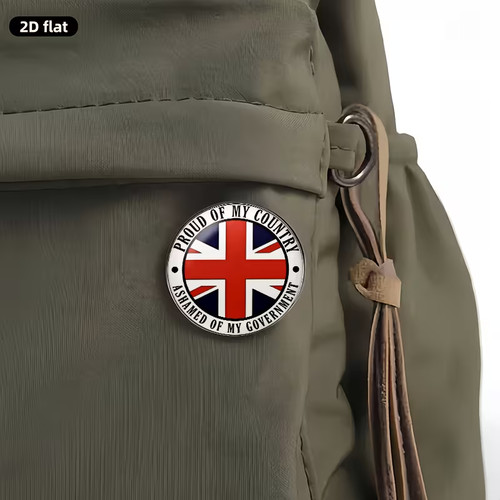 British union jack flag pin - british,