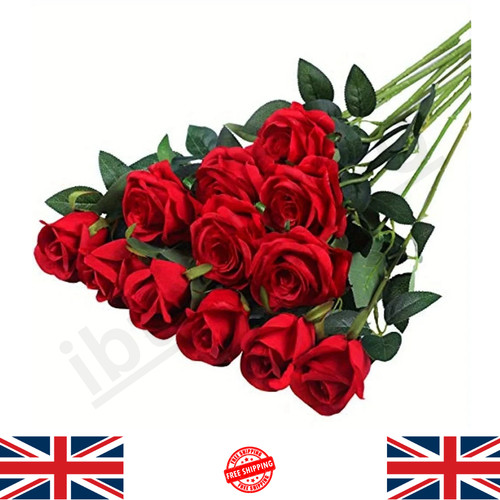12x artificial single rose bud - single,