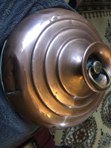 Antique copper bed foot warmer - foot,