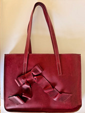 Hilary Johnson Handmade Red Leather Bow bell Tote Bag rrp £170.00