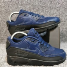 Nike Air Max 90 Essential UK 5.5 Navy Blue/black midnight trainers PRE OWNED 