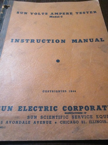Sun volts ampere tester model - volts,