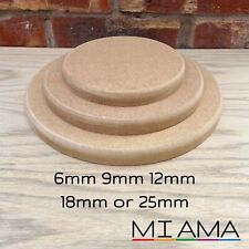 MDF Circle Round Top Edge Disk Blanks Craft Shape 10-60cm Diameter PREMIUM MIAMA