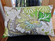 SCHUMACHER 'Chai Mai Dragon' Linen 24 x 16” Cushion Cover Zipped EXACT ONE!