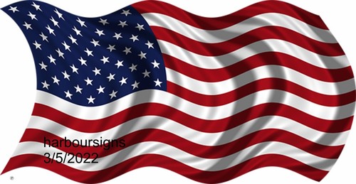 American flag decal hires - flag,
