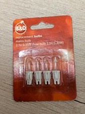 B&Q replacement bulbs mains bulb 2.5V 0.35W (fuse bulb 2.5V 0.30W)