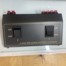 2 WAY SPEAKER SYSTEM CONTROL AUDIO SPLITTER SELECTOR FOR 2 PAIRS OF AMP SPEAKER