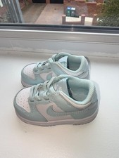 Baby Nike Dunks- turquoise and white brand new 